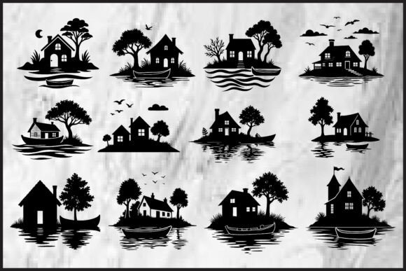 Black Silhouette Design Bundle: Graphics & Illustrations for Crafters