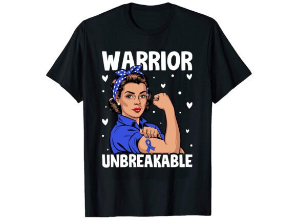 Colon Cancer Warrior Awareness T-Shirt Graphics