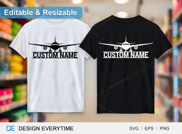 Custom Airplane Logo T-shirt Design