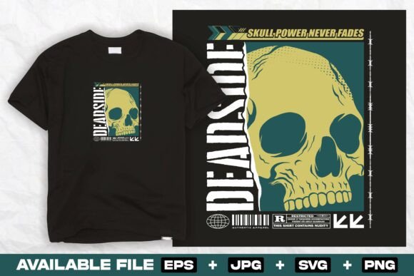 Grunge Skull Graphic Illustration Design