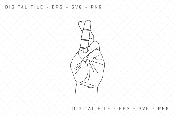 Hand Gesture Line Art Illustration Graphics