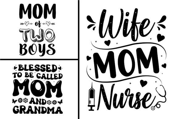 Mom T-Shirt Design Bundle: Graphics & T-Shirt Designs