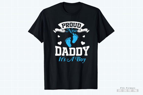 Proud New Dad It's a Boy: Graphics & Print Templates