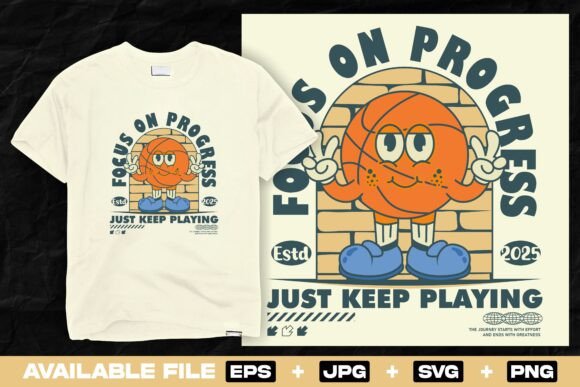 Retro Cartoon Basketball Mascot Design