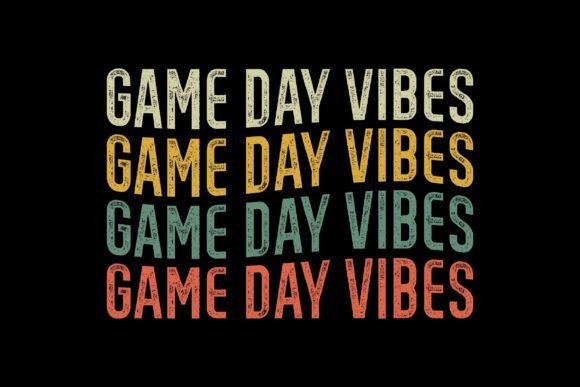 Retro Vintage Game Day Vibes Svg T-shirt