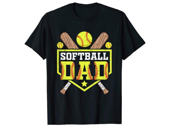 Softball Dad T-Shirt PNG SVG