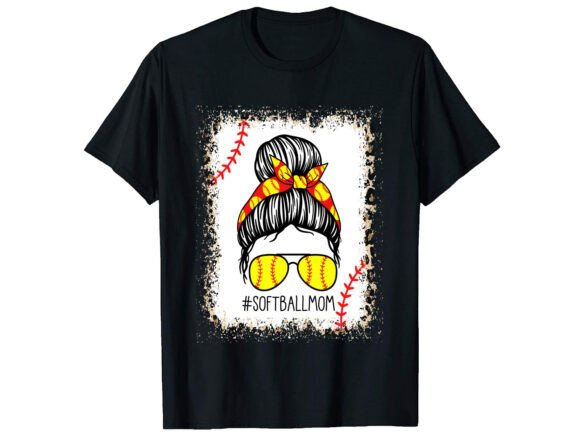 Softball Mom T-Shirt PNG SVG Graphics