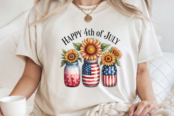 USA Flag Sunflower Shirt PNG – Graphics & T-Shirt Designs